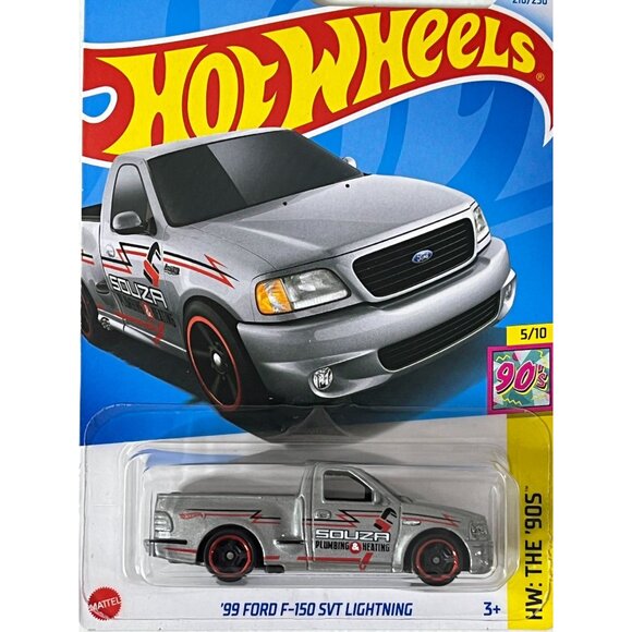 Hot Wheels ’99 Ford F-150 SVT Lightning HW The 90s Series Silver Truck 1:64 - Picture 2 of 6